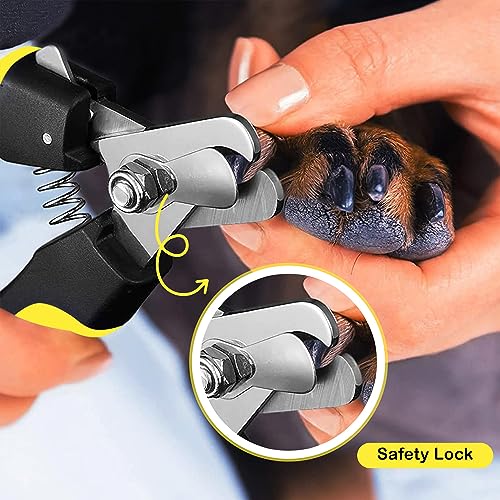 Dog Nail Clippers for Pet Grooming (Yellow / 6 Inch)