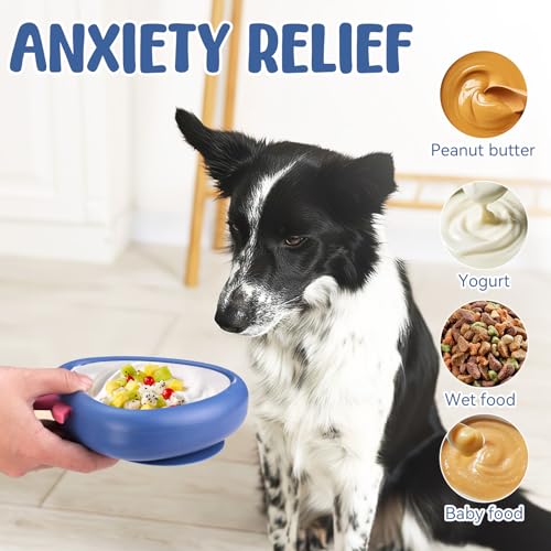 Freeze Dog Lick Bowl (L / B- Dark blue)