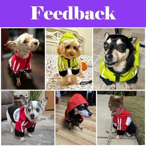 Dog Raincoat Waterproof Dog Rain Jacket with Detachable Hood (Green / Large (11-13Ibs))