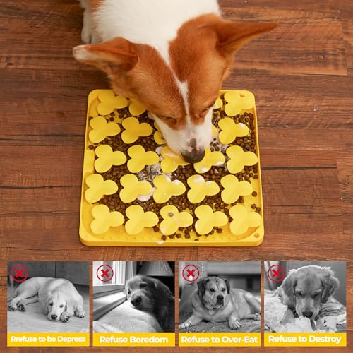 Snuffle Mat for Dogs (Medium/Large / Yellow)