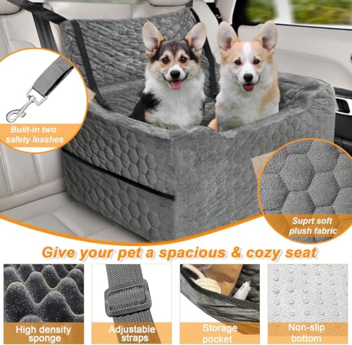 Dog Car Seat for Medium (Gray / Large)