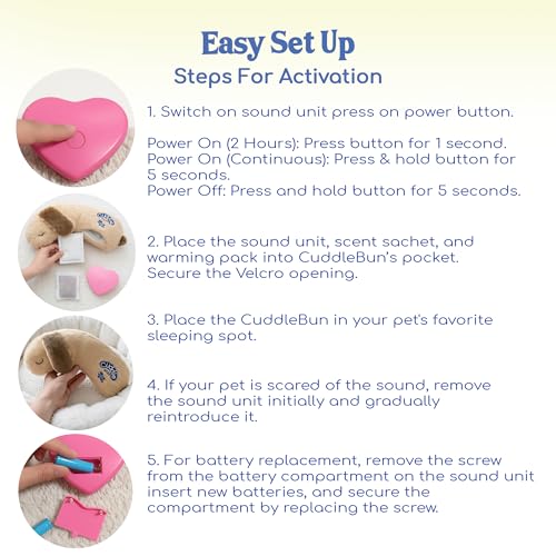 CuddleBun Heartbeat Puppy Toy Sleep Aid (Beige)