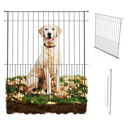 Tall Fence Panels (29” L x 32” H (5 Panels) / Black)
