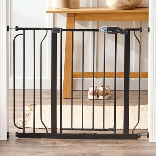Safety 29" 38.5" Easy Step Baby Gate (Black / 29-38.5"W x 30"H)