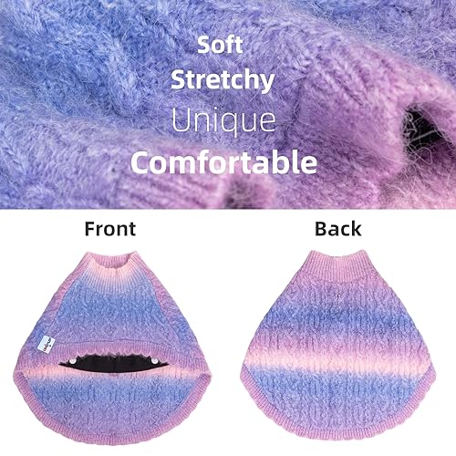 Rainbow Mohair Dog Poncho (X-Large(Back Length 16") / Rainbow 1)