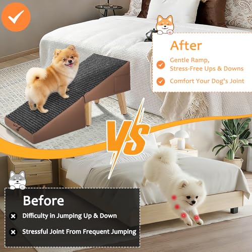 Ottoman Dog Ramp for Couch (Brown)