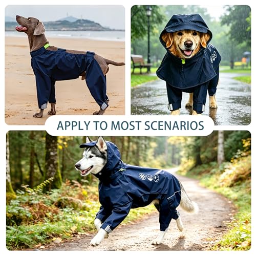 Dog Raincoat Full (Medium / Blue)
