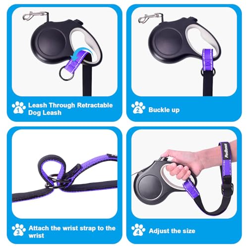Short Dog Leash (Purple / Short - 1 Pack)