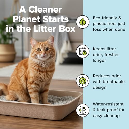 Disposable Cat Litter Box Large (Litter Box Only / Large (6-Piece Set))