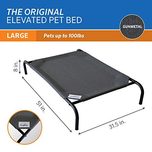 Original Elevated Dog Bed (Large Dog Bed / Gunmetal)