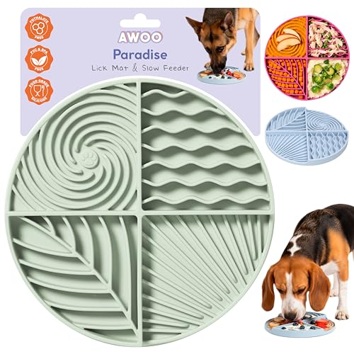 Paradise Dog Lick Mat for Slow Feeding & Anxiety (Sage)
