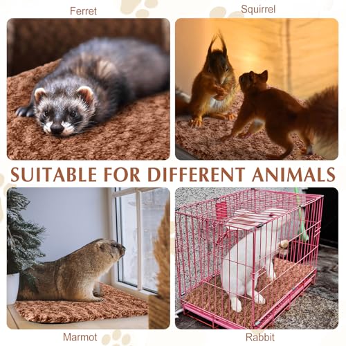 4 Pack Self Warming Cat Mat for Pets (16 x 20 Inch / Brown)
