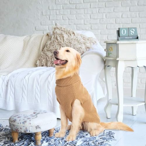 Turtleneck Dog Sweater (X-Large / Khaki)