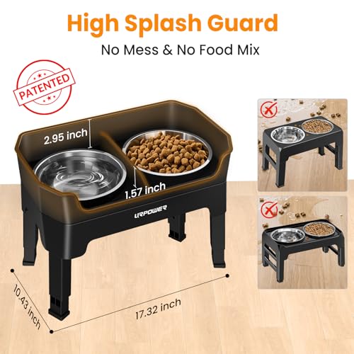 Elevated Dog Bowls (Black / Large)