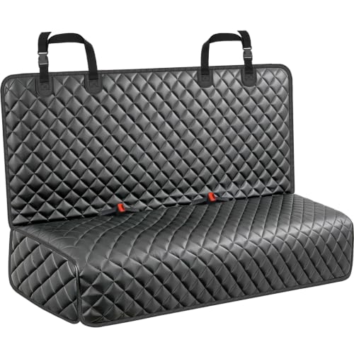Dog Car Seat Cover for Back Seat (Matte Black / Large (54" W x 51" L))