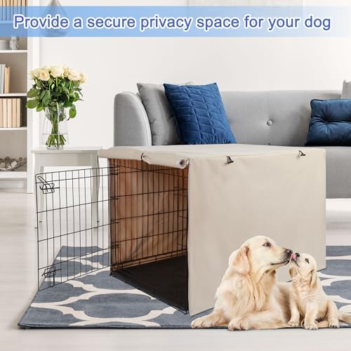 Dog Crate Cover (42.0"L x 28.0"W x 30.0"H / Tan)