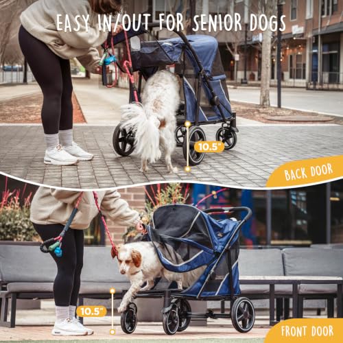 All Terrain Pet Stroller for Large & Medium Dogs (Blue)