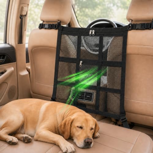 Car Dog Barrier with Storage Pocket
