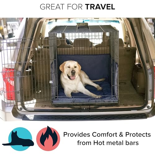 3 Piece Set Includes Dog Crate Cover (Khaki Tan / 30-Inch)