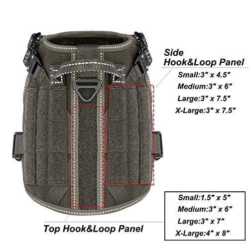 Tactical Dog Harness for Small Dogs (Small (Pack of 1) / Green)