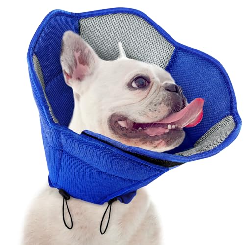 Dog Cones for Medium Dogs Soft Cone for Dogs to Stop Licking (Blue / Medium)