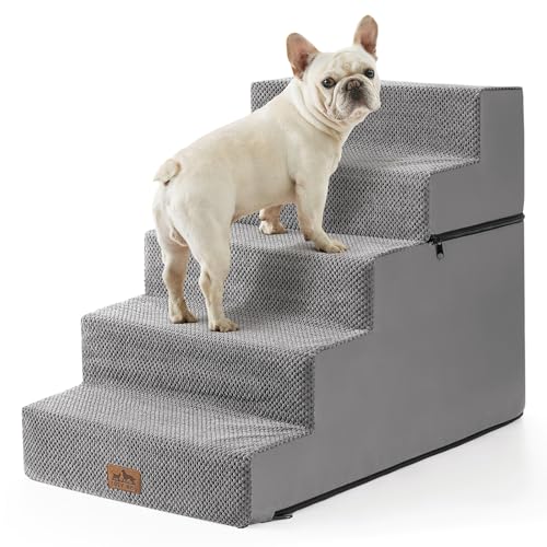 Dog Stairs for Small Dogs (Grey / 19.7x29.5x23.6 inch)
