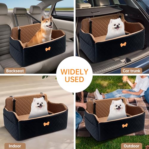 Car Seat for Large Size Dog (Brown/Black / Large)