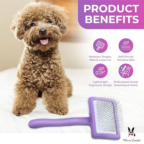 Precision Pro Dog Slicker Brush for Medium Long Coats