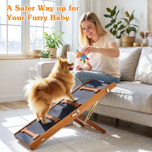Upgraded Dog Ramp for Couch (Walnut)