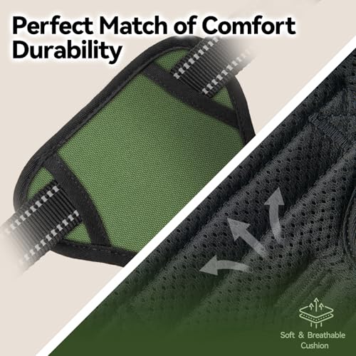 No Pull Dog Harness with Handle Front & Back Clip (Large / Misty Green)