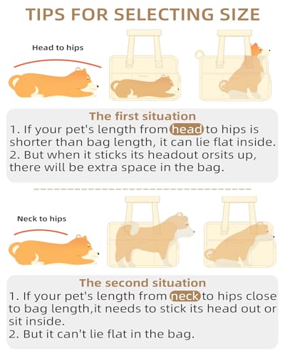Dog Carrier for Small Dogs Rabbit cat with Large Pockets (Grey / 17.0"L x 7.5"W x 12.0"H)
