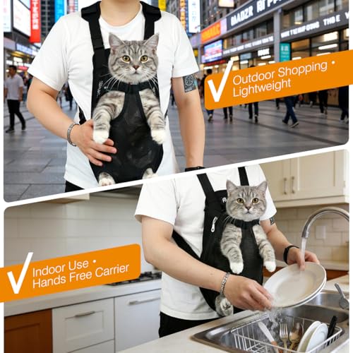 Pet Front Carrier Backpack for Small Medium Dogs (A-Black / Large (Pack of 1))
