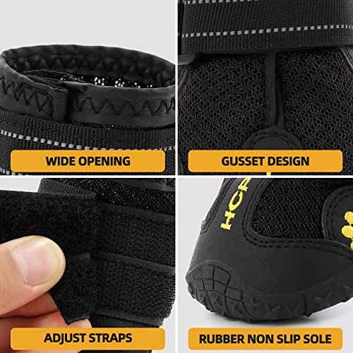 Dog Boots Dog Shoes for Large Dogs (Black / Width 2.75 in)