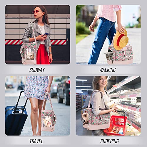 Dog Carrier Cat Carrier (Flower Pattern)