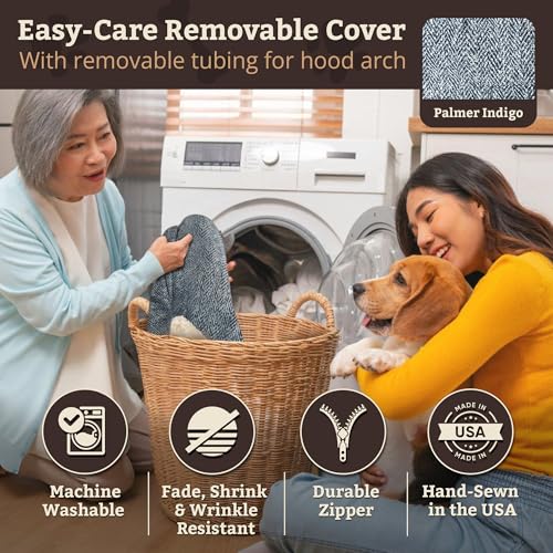 Cozy Cave Dog Bed (25.0"L x 25.0"W x 8.0"Th / Palmer Indigo)