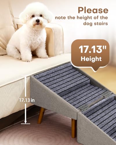 Dog Ramp for Bed & Couch (17.13" H-Hemp Green)