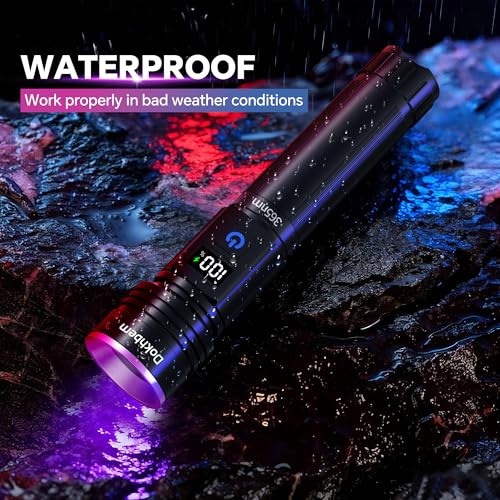 365nm UV Light Flashlight Rechargeable Black Light for Pet Urine Detection (1PACK)