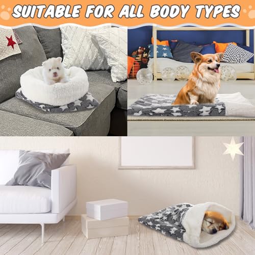 Self Heating Cat Sleeping Bag for Indoor Cats (Classic Style / Gray)