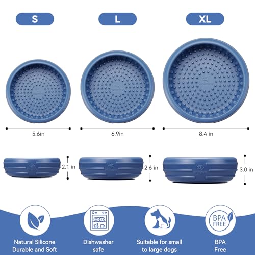 Dog Lick Bowl (L / Dark blue)