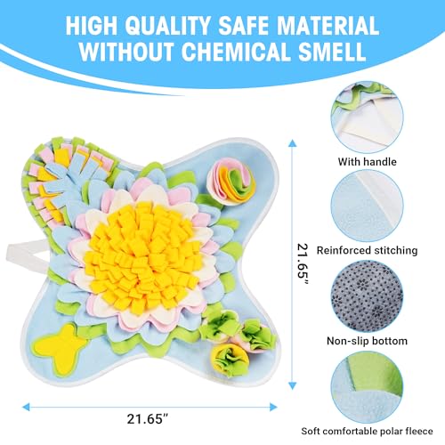 Snuffle Mat for Dogs Interactive Sniff Mat Slow Feeding and Keep Busy Snuffle Toys for Foraging Skill Development Anxiety Relief and Mental Stimulation