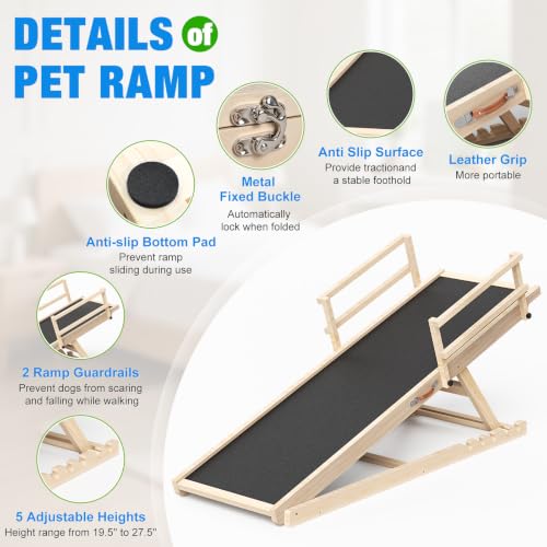 Dog Ramp for High Bed (55.11''L x 18.3''W x 3''H)