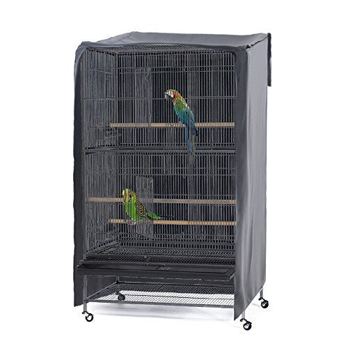 Pets Product Universal Birdcage Cover Blackout & Breathable Birdcage Cover for Pets' Good Night (35.0"L x 25.0"W x 47.0"H / Gray)