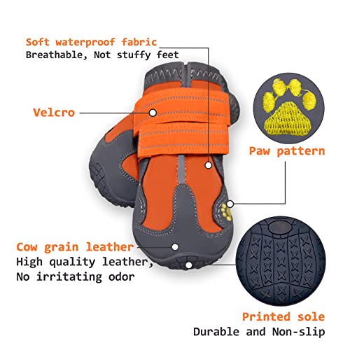 Dog Shoes for Hot Pavement (Size 6 / Orange)