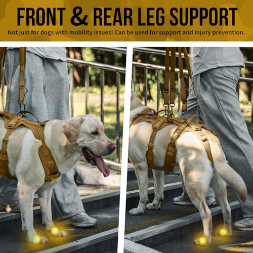 Multi Function Dog Lift Harness (Brown / X- Large)