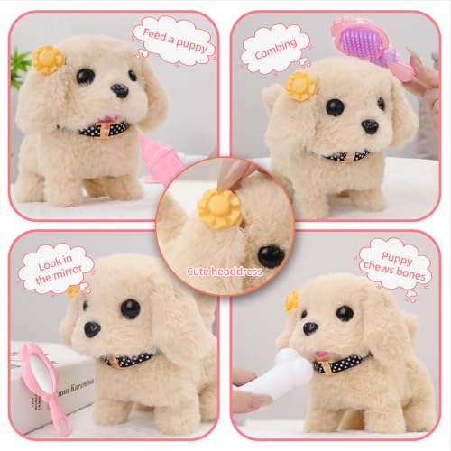 16 Pcs Robot Dog Toys for Girls (Pink)