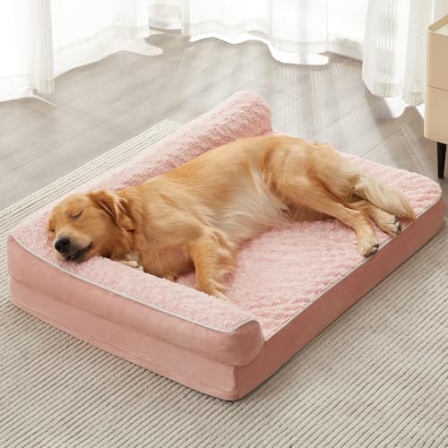 Orthopedic Washable Dog Bed (Pink / 36.0"l x 27.0"w x 6.5"th)