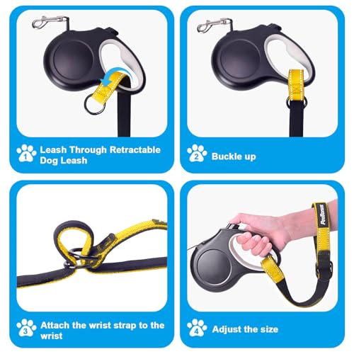 Short Dog Leash (Yellow / Short - 1 Pack)