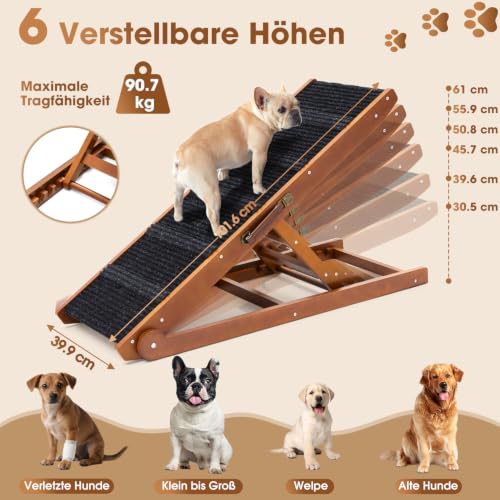 Dog Ramp for Bed (Walnut/Standard)
