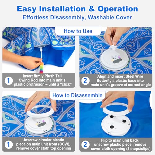 Interactive Cat Toys for Indoor Cats (Blue Cover Cloth Toy)
