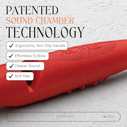 Alpha 211.5 Professional Dog Training Whistle with Enhanced Ergonomic Grip. BPA (Carmine Red)